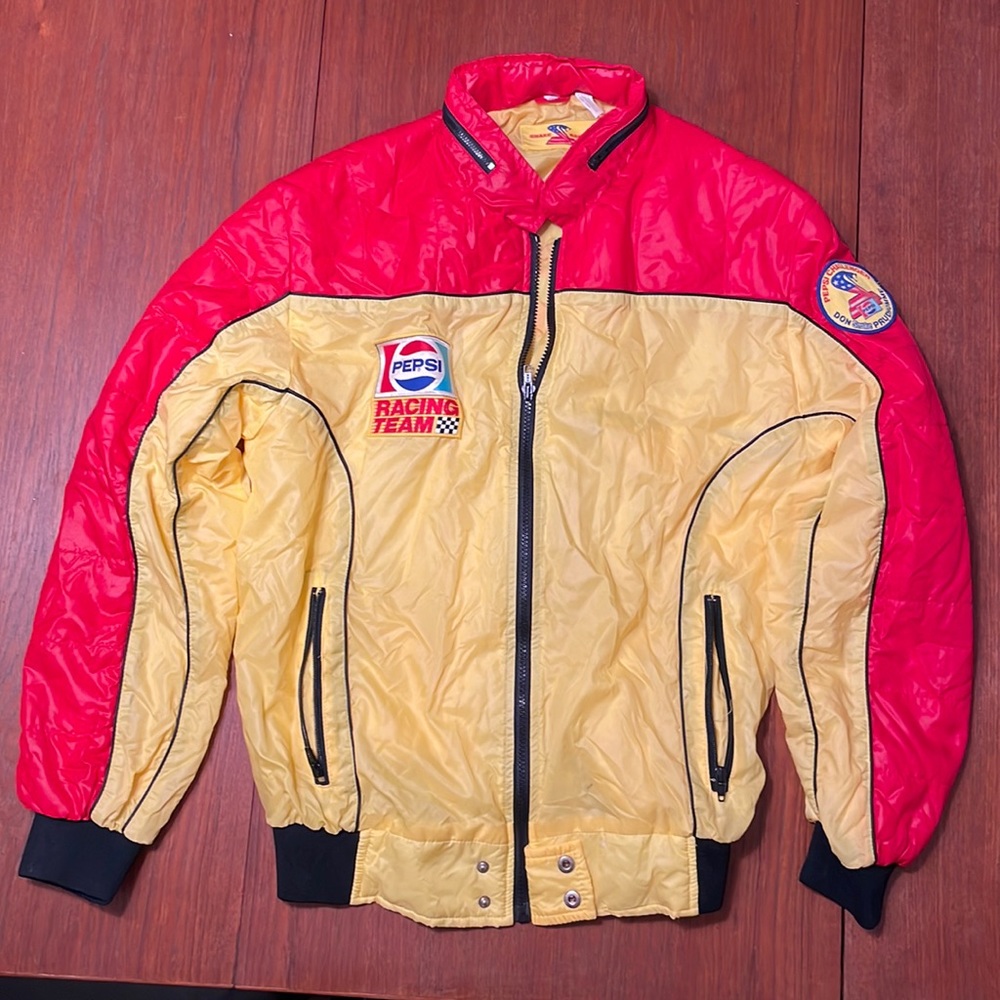 Vintage Pepsi Cola Puffy Windbreaker. Circa 1990.